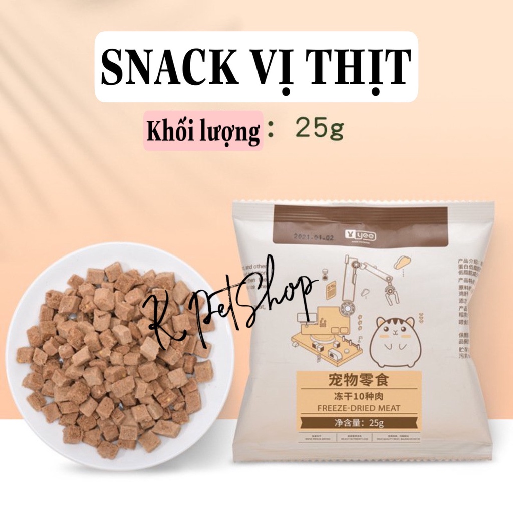 Viên Sấy Yee Thức Ăn Hamster  Đồ Ăn Dặm Viên Sấy 10 Loại Thịt và Rau Củ Yee Hamster, Nhím , Sóc ...