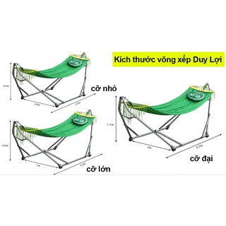 [NHẬP TOY 30K GIẢM] Võng xếp Duy Lợi cỡ Lớn, cỡ Đại kèm lưới võng + túi xách