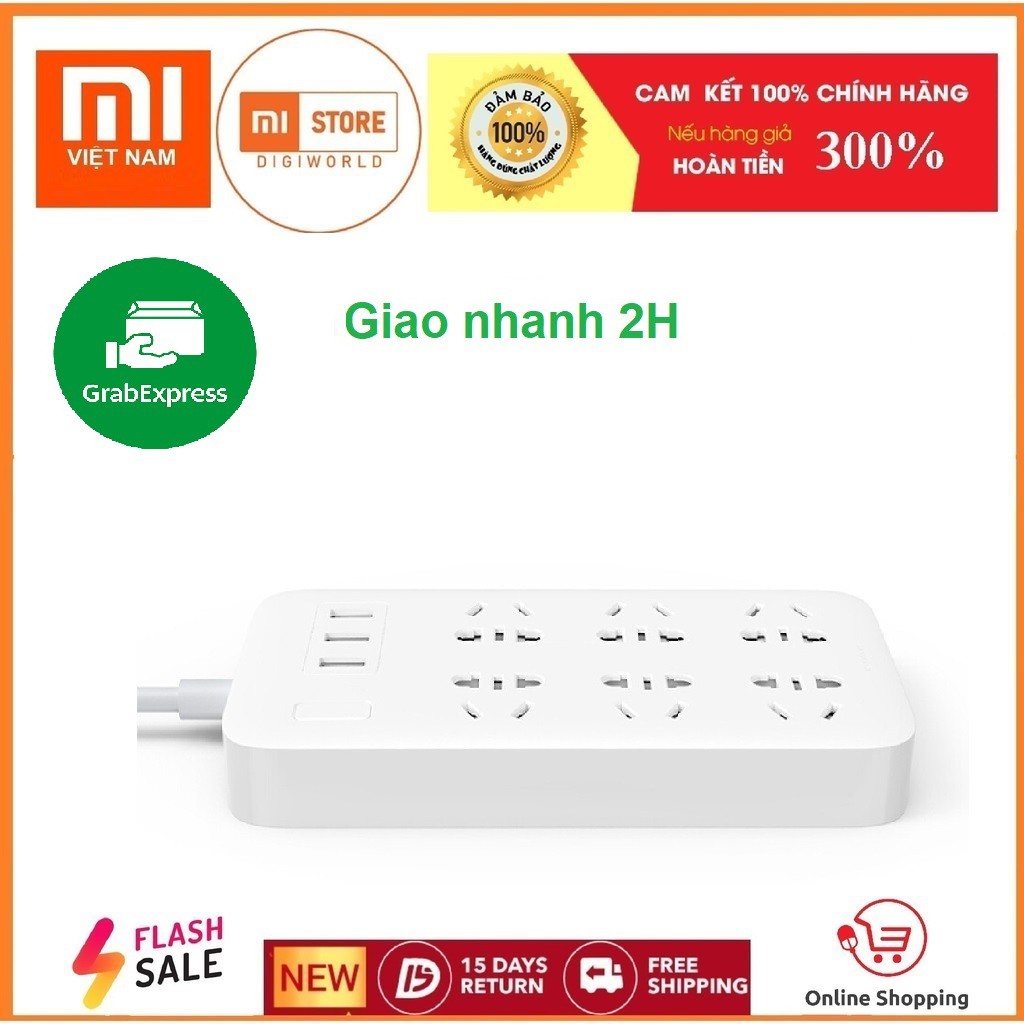 Ổ cắm Xiaomi Mi Power Strip 6 cổng 3 USB