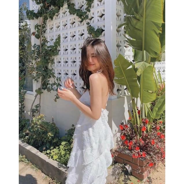 Đầm Lông Tầng Bèo Cổ Yếm Đủ Màu