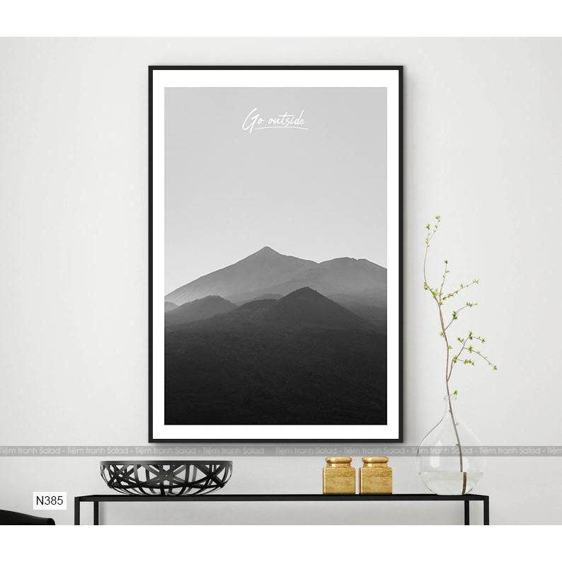 Tranh decor không gian N385 như hình. Size khác khách vui lòng liên hệ (Tặng kèm đinh 3 chân treo tranh)
