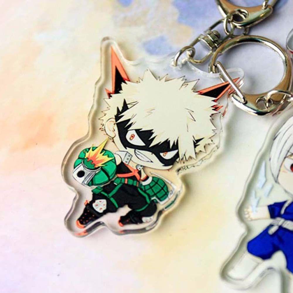 DARNELL Móc Khóa Acrylic Hai Mặt Họa Tiết Hoạt Hình My Hero Academia