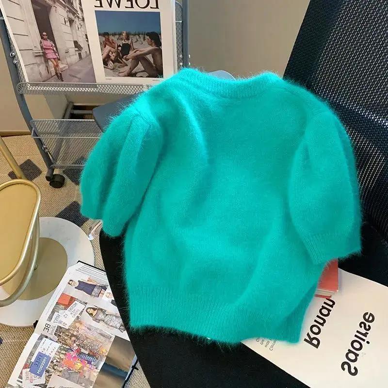 Áo khoác cardigan dáng ngắn tay ngắn mỏng mềm mại thời trang mùa xuân 2023 dành cho nữ