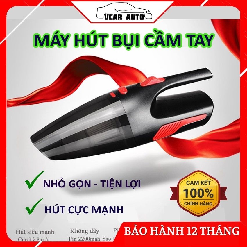 Máy Hút Bụi Ô Tô - Máy Hút Bụi Cầm Tay Mini Cao Cấp Hút Cực Mạnh 120W Vcar Auto