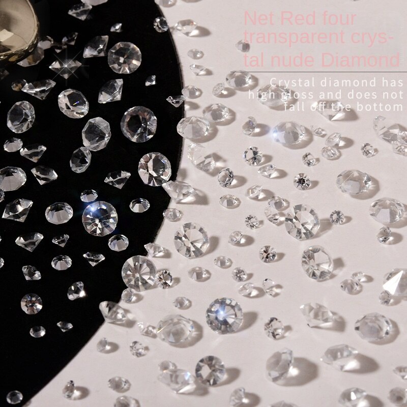 10g Clear Crystal Diamond Nail Art Phụ kiện / Trang trí ốp lưng điện thoại / Phụ kiện nghệ thuật nail kim cương siêu lấp lánh