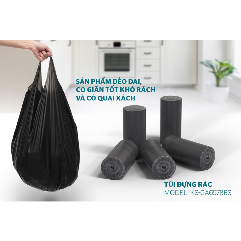 Túi đựng rác phân hủy sinh học Sunhouse KS-GA6578B/BS - 35 túi, 650mm x 780mm