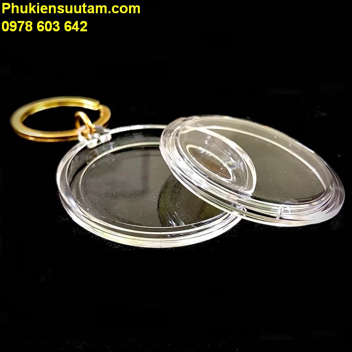 Móc Khóa Hộp Tròn Dùng Lưu Trữ Đồng Xu, Chống Trầy, Thẩm Mỹ -  SP000155