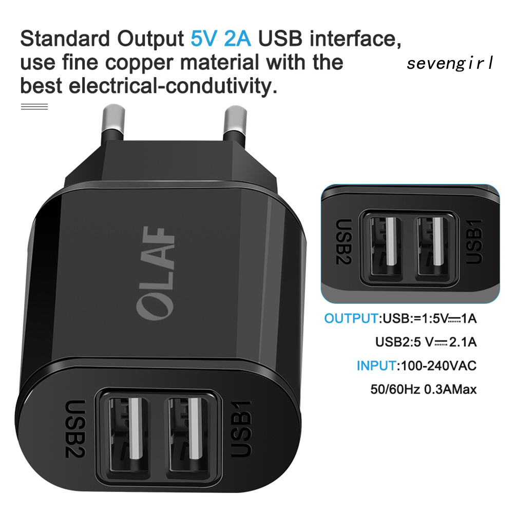 Cốc Sạc Nhanh Sev-Olaf 5v 2a Cổng Usb Cho Điện Thoại