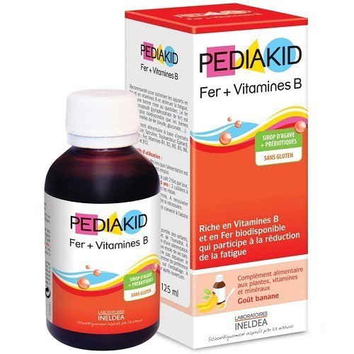 Pediakid Fer Bổ Sung Sắt + Vitamines B 125ml ( Tặng 01 ống bón sữa )