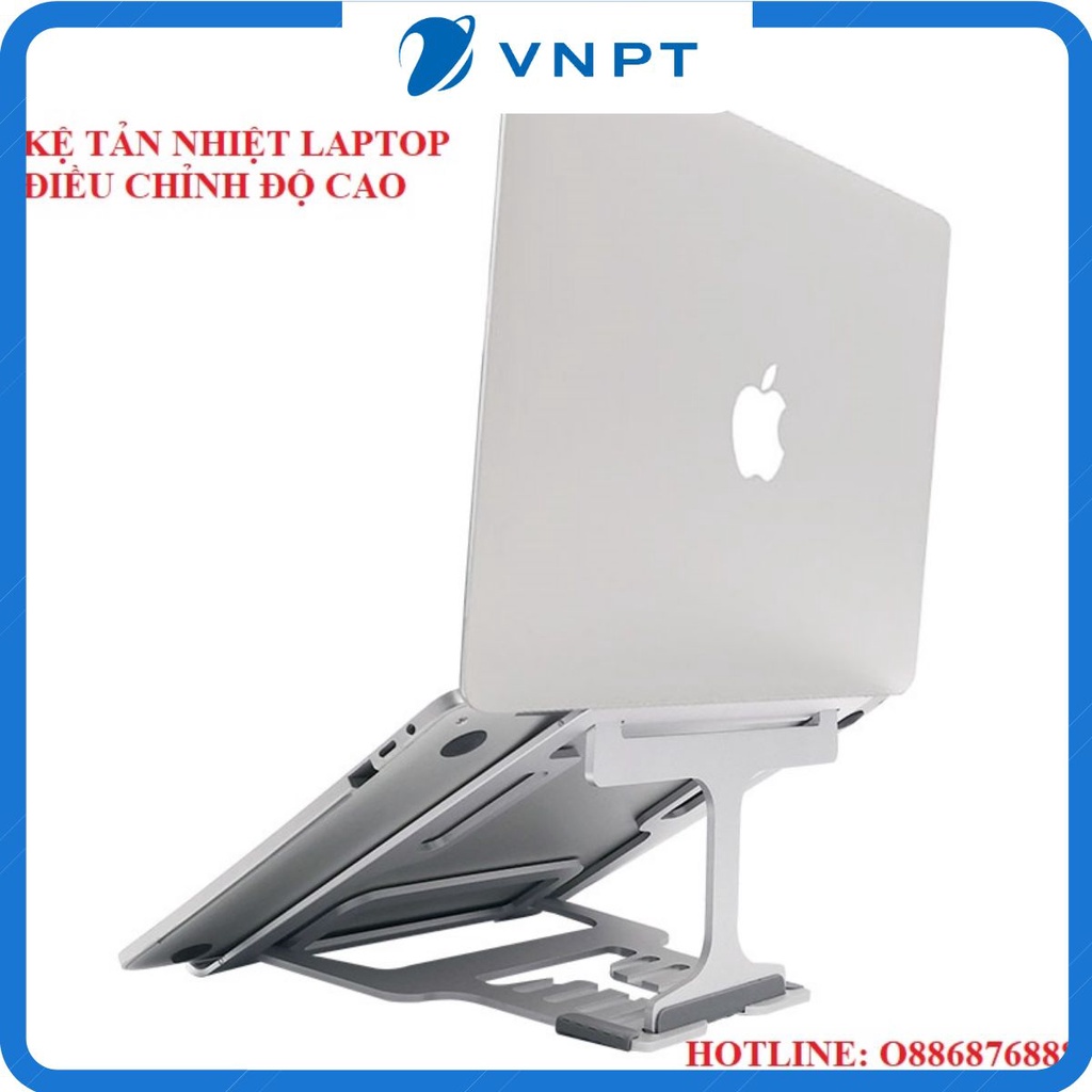 Giá đỡ laptop nhôm tản nhiệt cho macbook, laptop có thể gấp gọn SE-S35  kích thước lớn, 5 mức điều chỉnh.