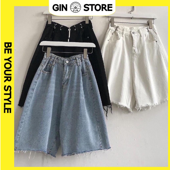 Quần short kaki cài eo Ulzzang Form Unisex - GIN STORE