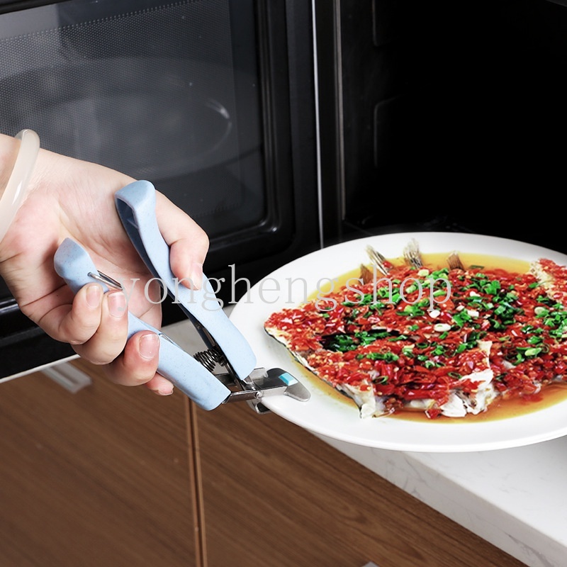 Kẹp Bát Dĩa Bằng Thép Không Gỉ Chống Bỏng Thiết Kế Tiện Dụng Cho Nhà Bếp