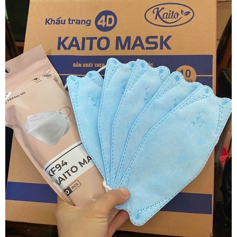 khẩu trang cá 4D KF94 Kaito mask bịch 10 cái thùng 30 bịch / 300 cái .