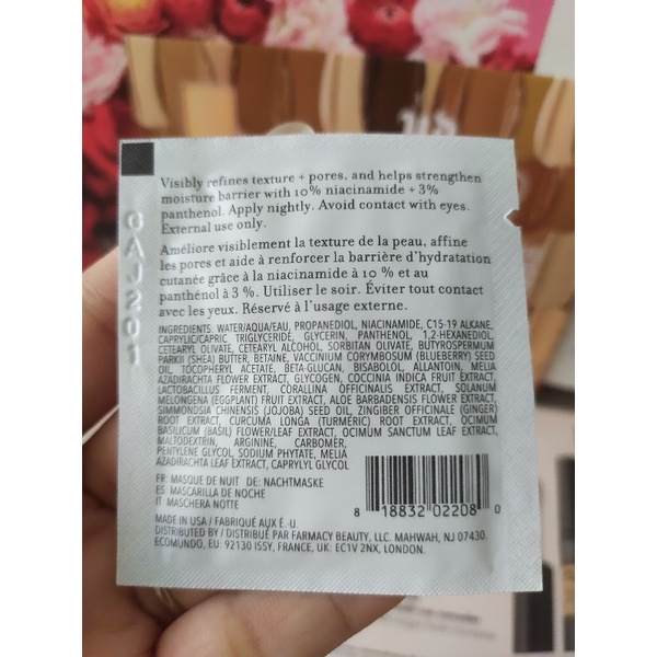 Mẫu thử Mặt Nạ Ngủ Vitamin Tái Tạo Làn Da Sáng Hồng Famacy Night Mask Sample 1,5ml