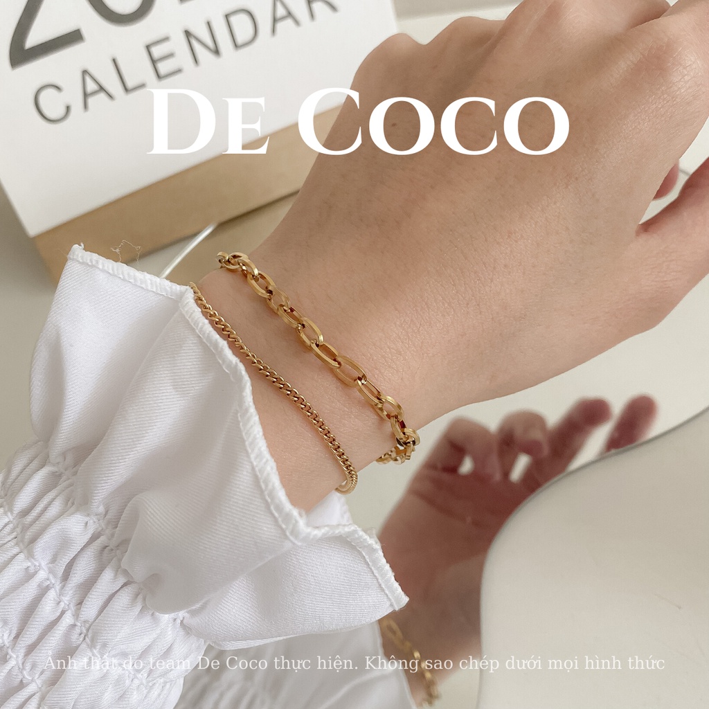 [KHÔNG ĐEN GỈ] Vòng tay, lắc tay titan dây rút ROPEE De Coco decoco.accessories