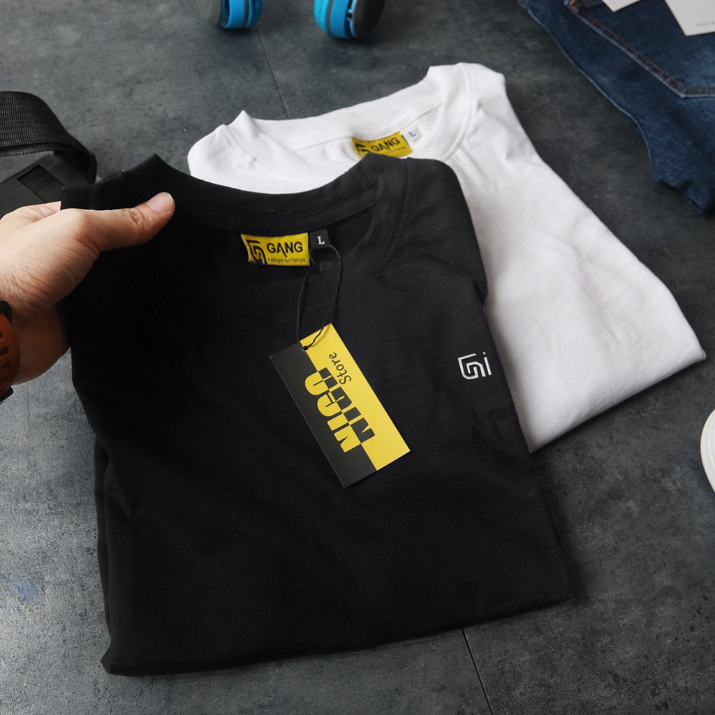 Áo thun trơn trắng đen nam form regular | BigBuy360 - bigbuy360.vn