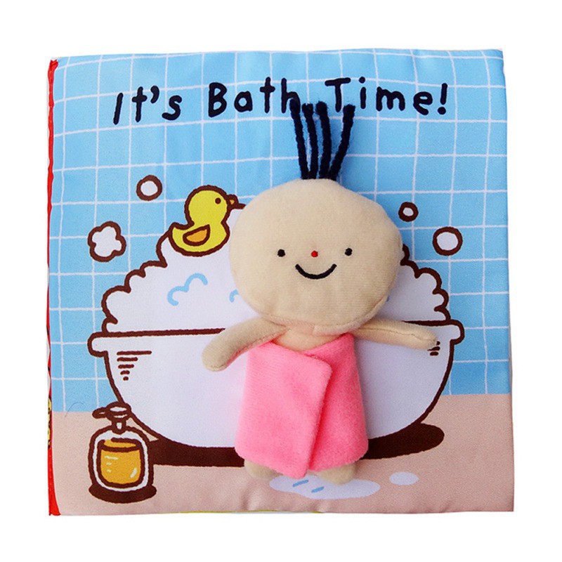 Soft 3D Baby Cloth Book of Bath Potty Infant Early cognitive Development Quiet Books Activity Book