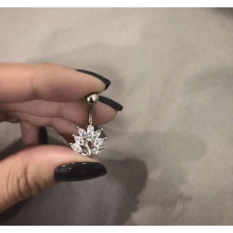 Khuyên rốn hình Chu Tước - Thể hiện sự quý phái - Chất liệu thép cao cấp , an toàn cho da - 69STORE