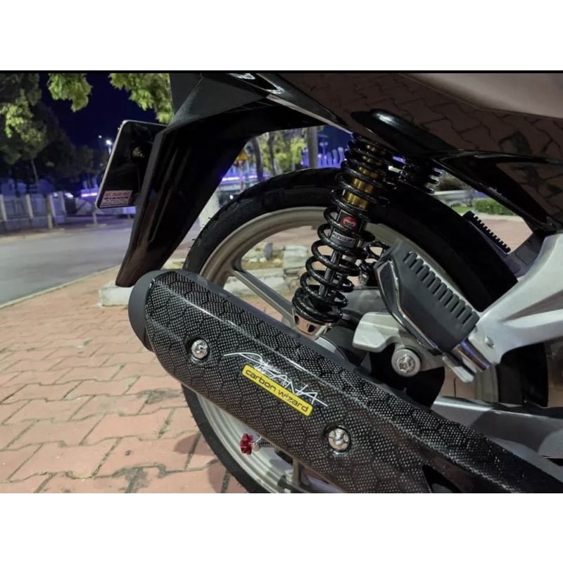 Tem AKANA carbon wizard phản quang chính hãng decal 3M công nghệ in cộm Nhật Bản trang trí xe hơi, xe máy, nón bảo hiểm