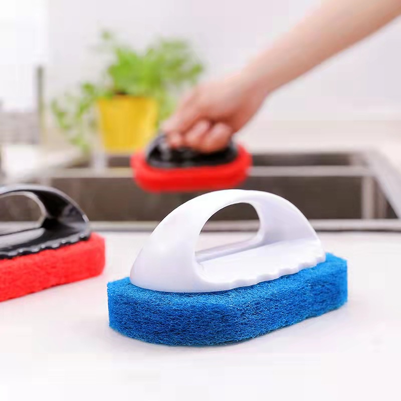Bàn chải vệ sinh gạch có tay cầm làm sạch bụi bẩn thần kỳ dùng trong nhà bếp/nhà vệ sinh