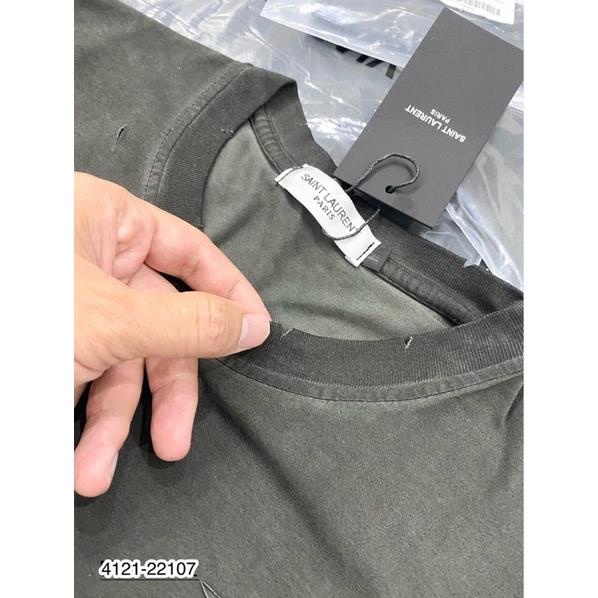 Áo Phông Nam Saint Laurent Chữ In Chất Cotton - Áo Phông Saint Laurent Cao Cấp