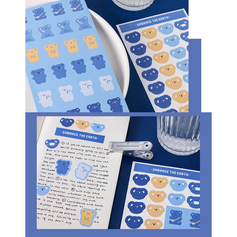 STICKER GẤU THỎ KOALA JUST BLUE | MST386