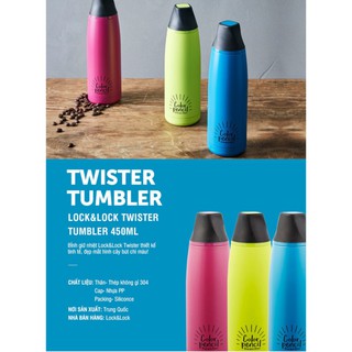 Bình giữ nhiệt Lock&Lock Twister Tumbler LHC4152 kiểu dáng cây bút chì 450ml - BABYHOPHCM