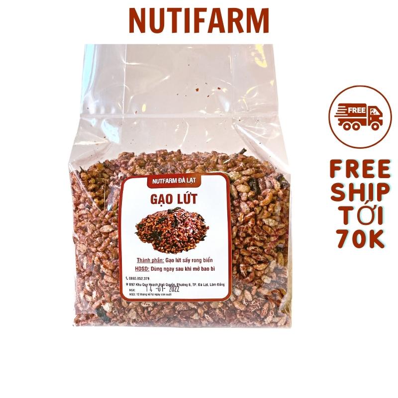 Gạo lứt sấy rong biển 500gr NutiFarm đồ ăn vặt đà lạt vừa ngon vừa rẻ