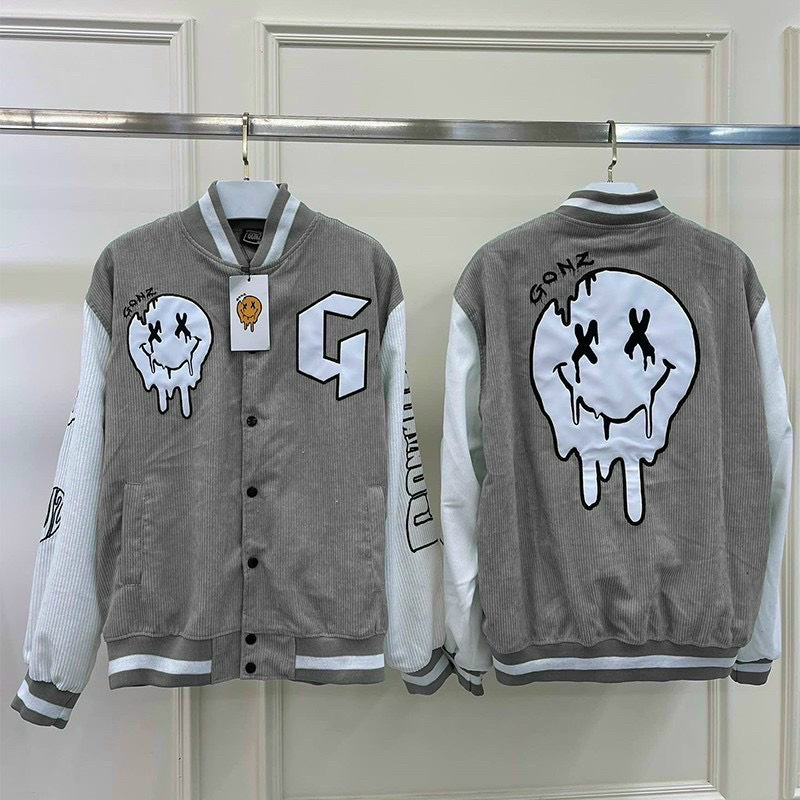 Áo Khoác Bomber Nhung Gân Nam Nữ Unisex Chất Dày Dặn Phong Cách Hàn Quốc (G)