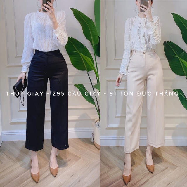 BÁN SỈ QUẦN SUÔNG ỐNG RỘNG KHOÁ GIỮA mã 112 CHO NỮ