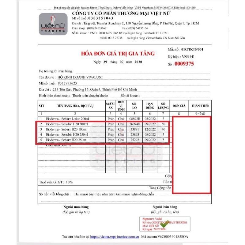 tẩy trang bio xanh 500ml