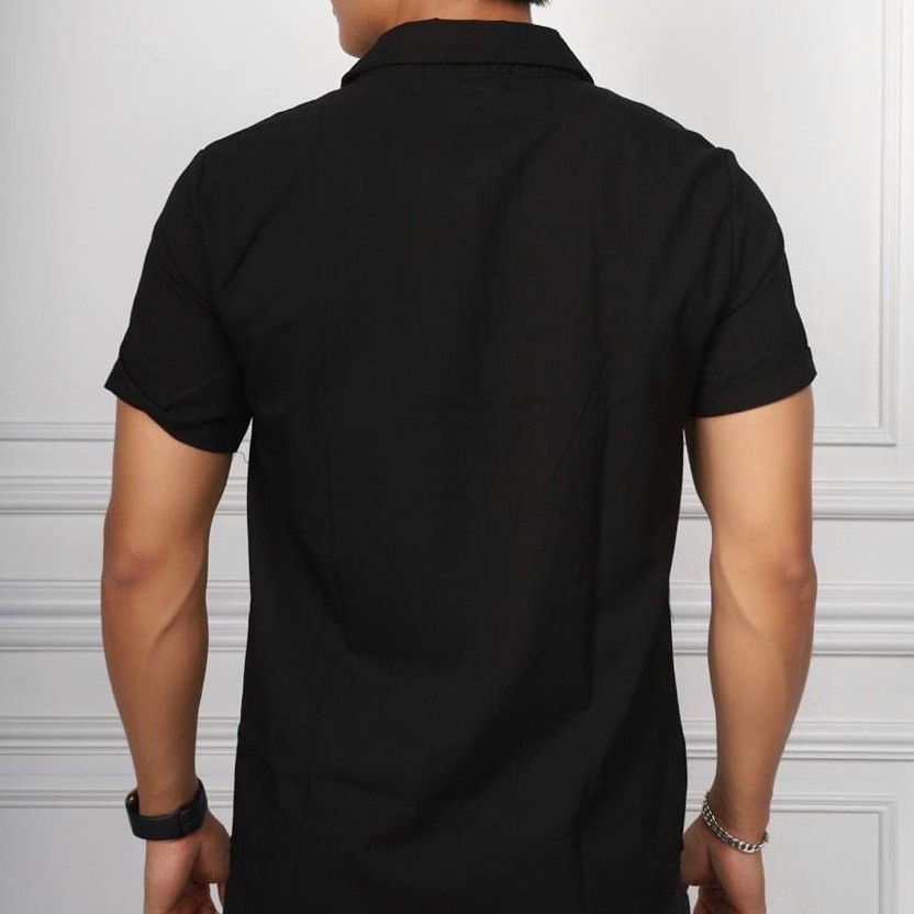 Áo sơ mi nam ngắn tay chất liệu đũi Thái siêu thoáng mát, trẻ trung lịch sự (SMD119) | BigBuy360 - bigbuy360.vn