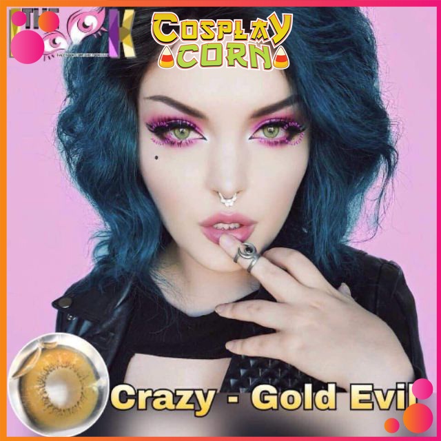 Lens evil gold Cosplay- Kính áp tròng hóa trang vàng Evil Cosplay