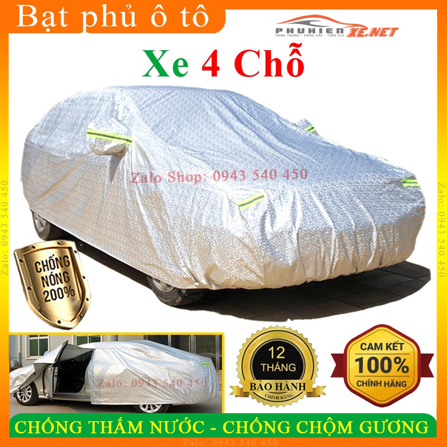 Bạt phủ xe ô tô 4 chỗ 3 Lớp Cao Cấp Chống Nắng Nóng Chống Nước Chống Cháy Chống Bụi - OTOALO