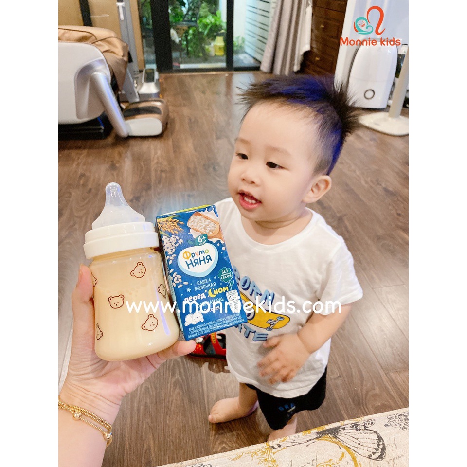 Sữa nước đêm cho bé Fruto Nga hộp 200ml, sữa uống ngũ cốc đêm cho trẻ - Monnie Kids