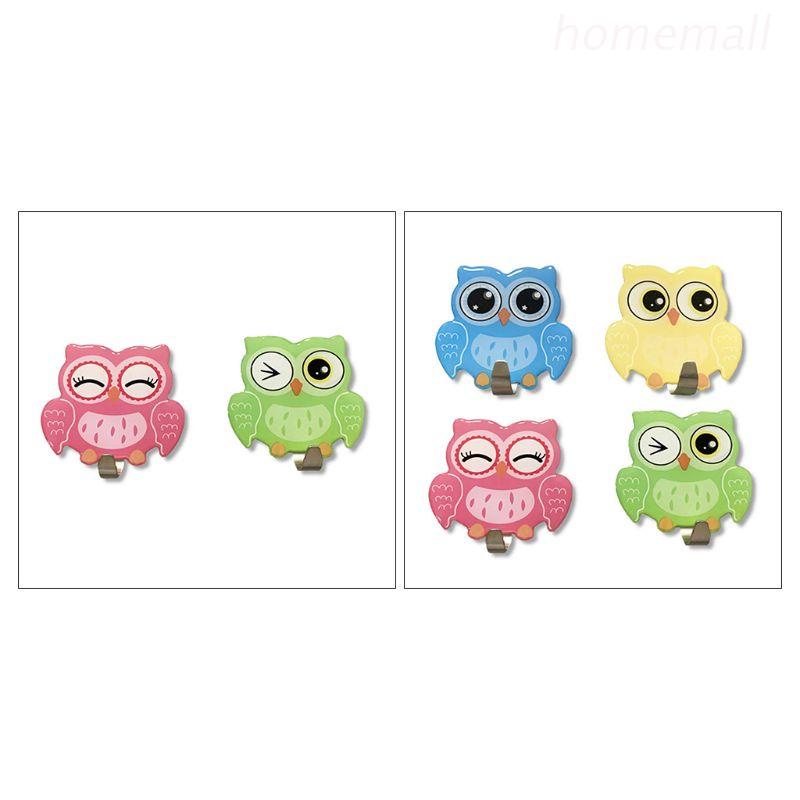 Móc Treo Áo Choàng Tắm Hình Cú Mèo Nhiều Màu Dễ Thương Không Cần Khoan Lỗ Tiện Dụng Cho Nhà Tắm / Nhà Vệ Sinh