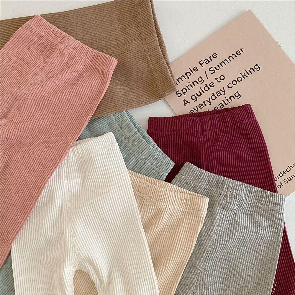 Quần Legging Chất Liệu Cotton Họa Tiết Kẻ Sọc Thời Trang Mùa Thu Cho Bé