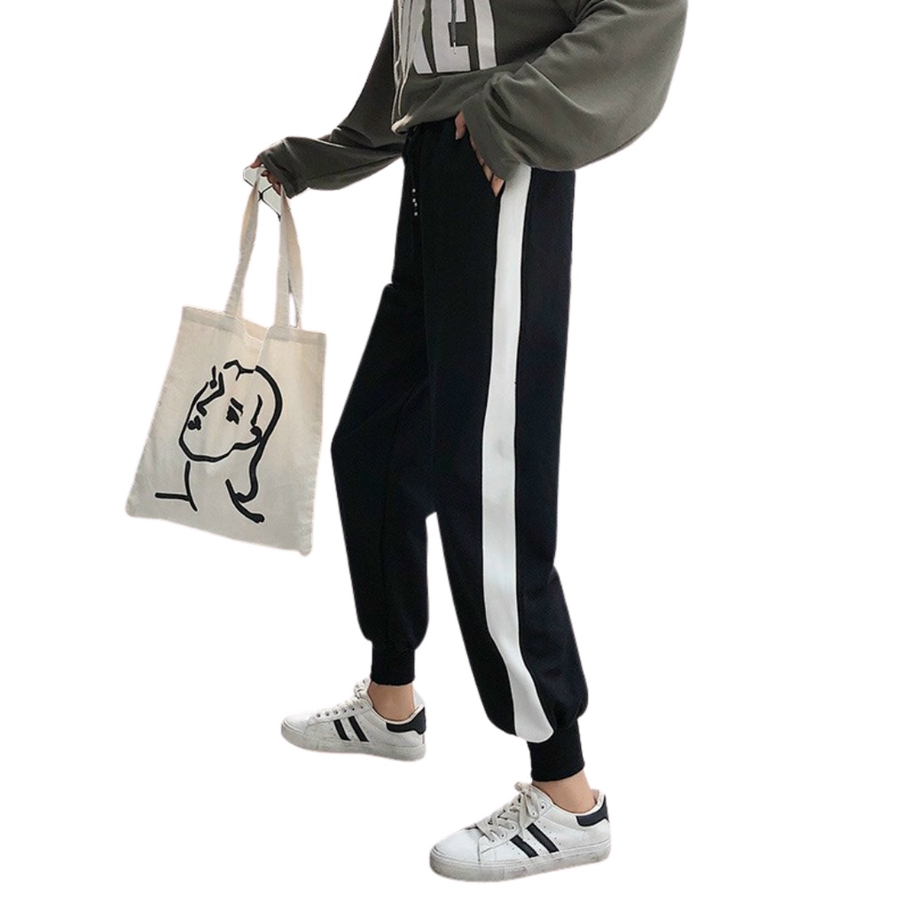 Quần Thể Thao Nỉ Sọc Cho Cả Nam và Nữ Form Chuẩn, Chất Dày Đẹp