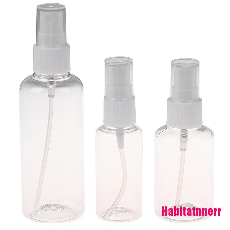 (hàng Mới Về) Bình Xịt Rỗng Trong Suốt Đựng Mỹ Phẩm Du Lịch 30 / 50 / 100ml