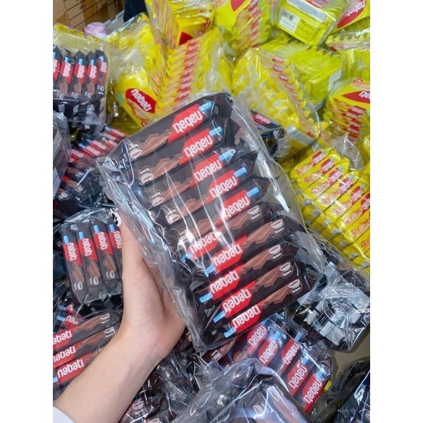 Bánh Nabati Lốc 10 gói bánh kem xốp nabati phô mai,socola