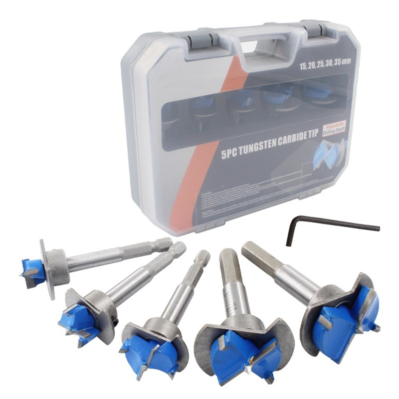 Bộ Mũi Khoan Định Vị Kèm Tay Cầm Lục Giác 15 / 20 / 25 / 30 / 35mm