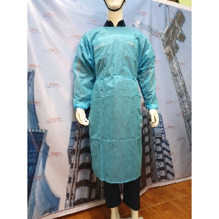 Áo bảo hộ y tế , áo dùng cách li, bệnh viện, phòng khám, cách ly, kháng khuẩn, vải không dệt mầu xanh