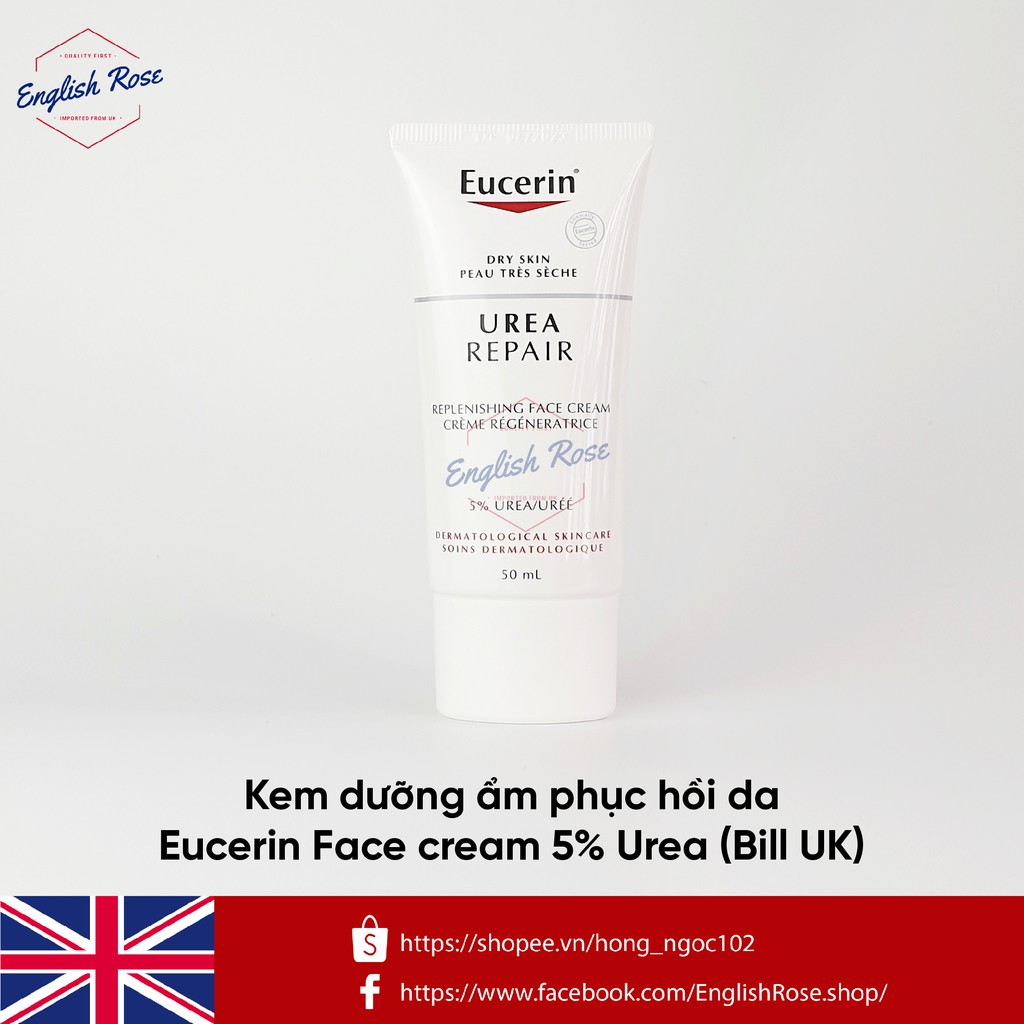 Kem dưỡng ẩm phục hồi da Eucerin Dry Skin Relief Face Cream Urea Repair 5%