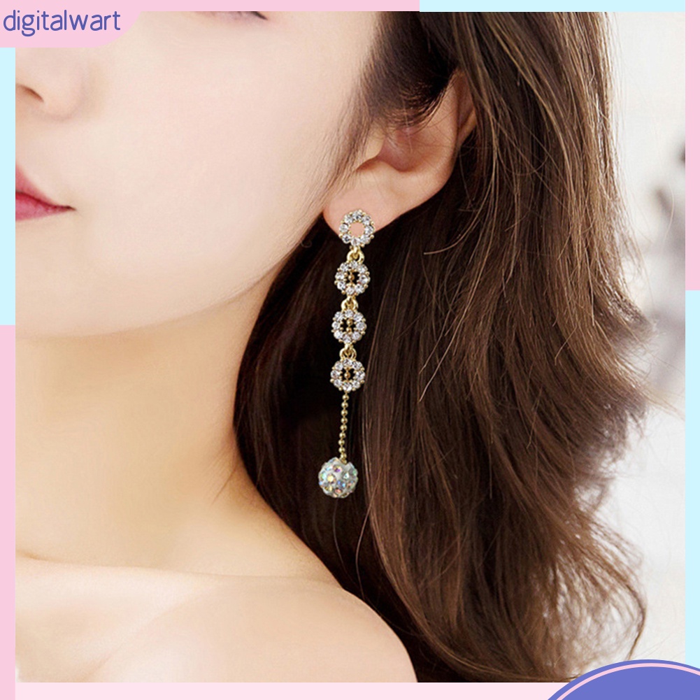 Hoa tai tua dài đính đá thời trang cho nữ