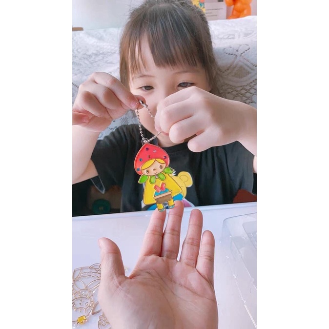 Set làm móc khoá Handmade siêu xinh cho bé thoái mái sáng tạo