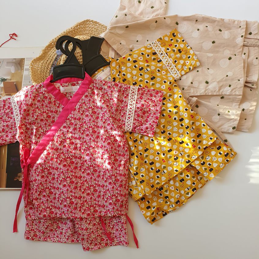 Little Luna - Bộ mặc nhà Yukata đồ bộ cho bé size 12 - 45kg