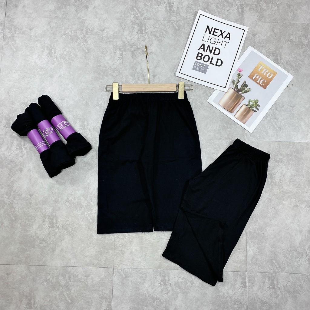 Quần legging lửng thái Quần legging ngố đùi thái cạp chun siêu mịn | BigBuy360 - bigbuy360.vn