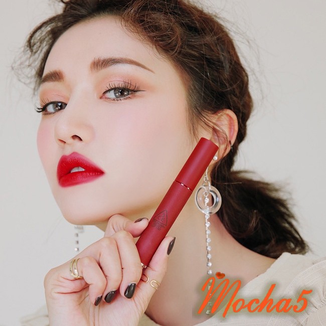 Sỉ son kem 3CE Velvet Lip Tint Hàn Quốc màu PRIVATE Đỏ Lạnh lì nhẹ môi