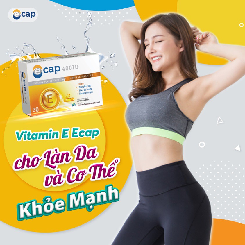 ECAP - Vitamin E cao cấp  Làm đẹp sáng da mịn màng chống lão hóa
