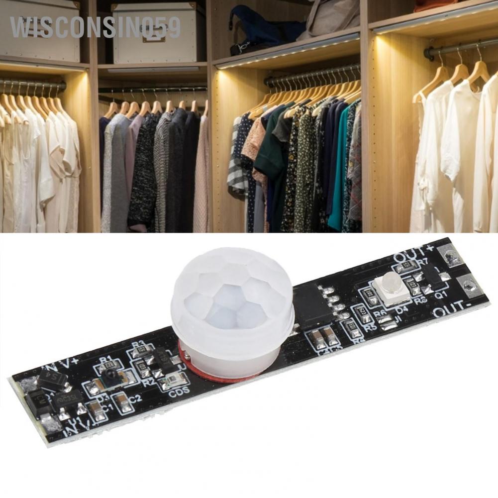 Wisconsin059 Infrared Motion Sensor Module ABS PIR Switch Drive for Lighting LZG‑HP‑HWPIR‑V2 DC3.7V‑24V